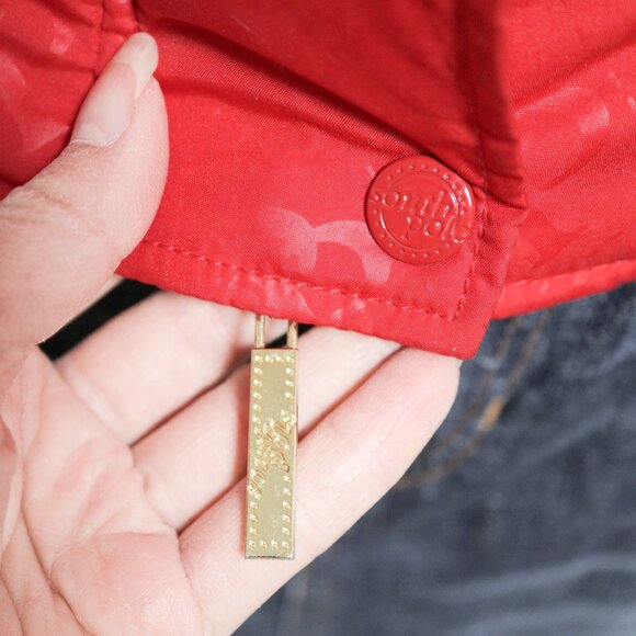SOUTHPOLE Red Bomber Jacket w/ Fur Trim Y2k - Picture 5 of 8